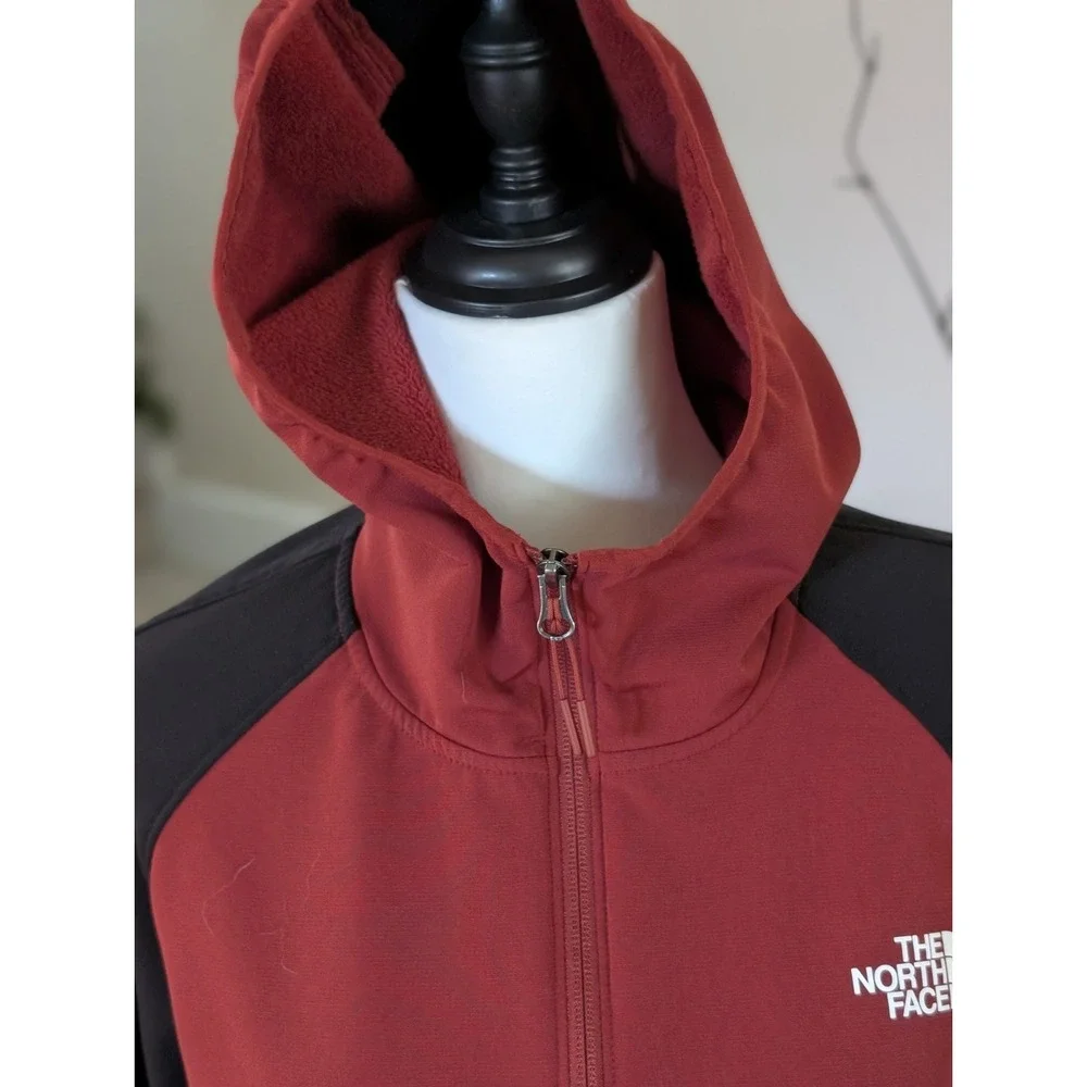 The North Face Tekware Hybrid Full Zip Hoodie Jacket Men's Size Medium Burgundy